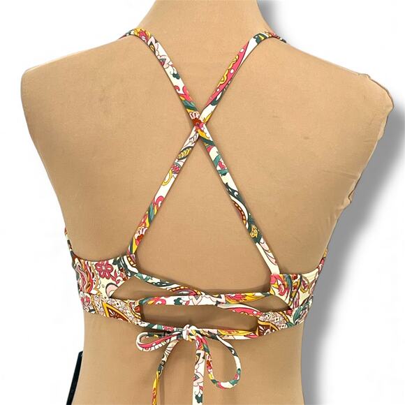 CUPSHE  NWT Paisley Print Bikini M  Bohemian Coquette Vacation Beach Cruise - Picture 3 of 7
